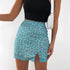 Floral split-fork skinny A-line skirt - ROUTINE FASHION
